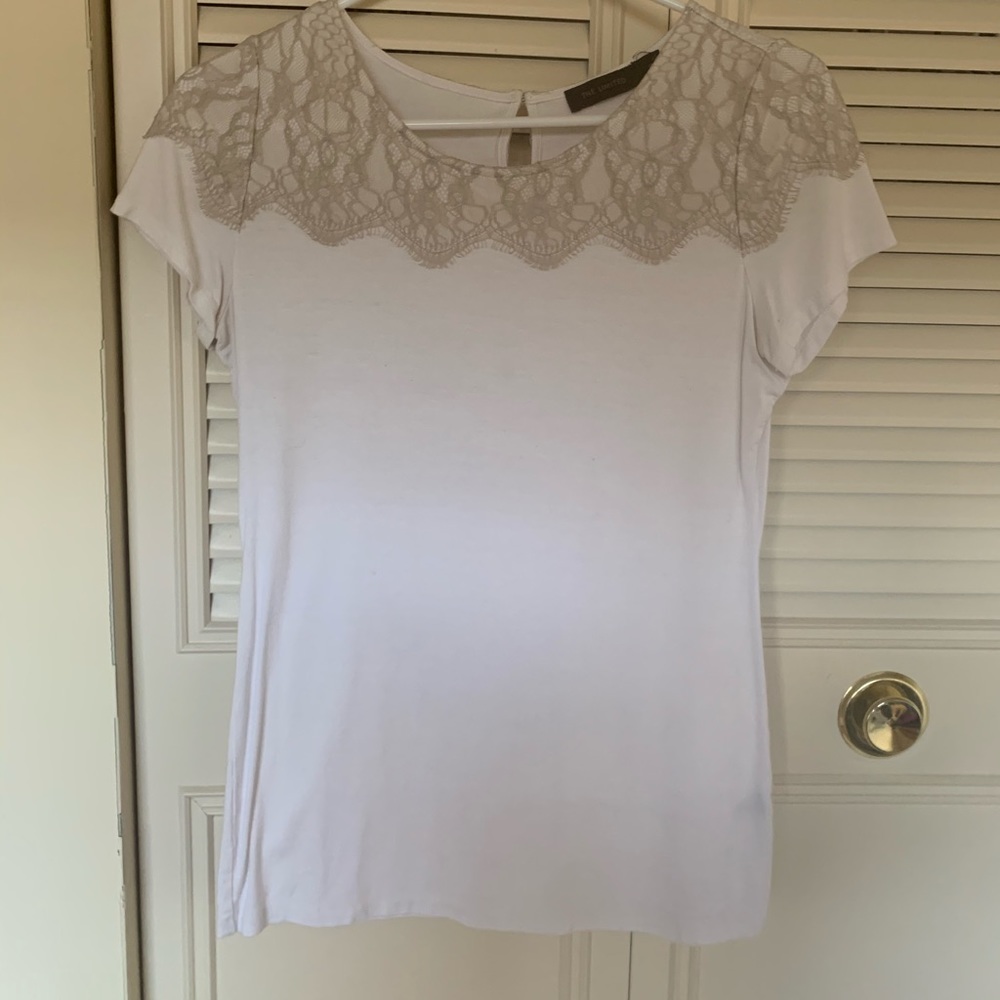 White T-shirt with Lace